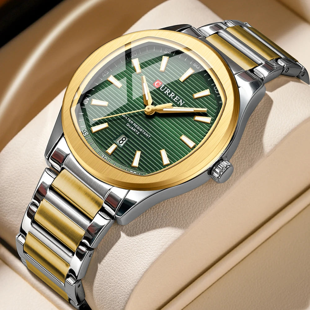 Curren 8474 New Arrival Man Casual Watch Simple Waterproof Luminous Date Men Business Stainless Steel Strap Quartz Men's Watches