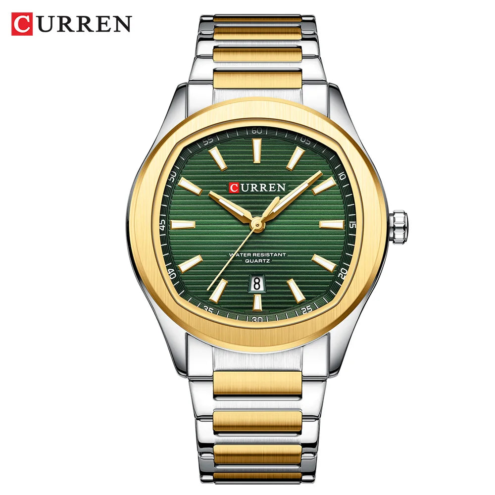 Curren 8474 New Arrival Man Casual Watch Simple Waterproof Luminous Date Men Business Stainless Steel Strap Quartz Men's Watches