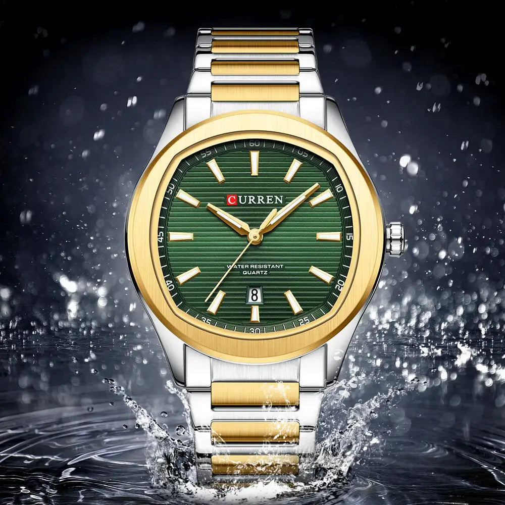 Curren 8474 New Arrival Man Casual Watch Simple Waterproof Luminous Date Men Business Stainless Steel Strap Quartz Men's Watches