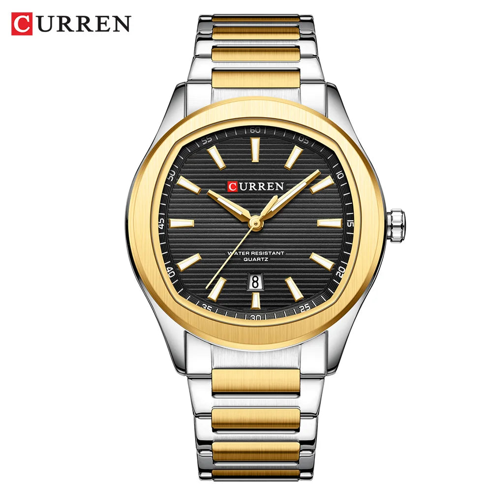 Curren 8474 New Arrival Man Casual Watch Simple Waterproof Luminous Date Men Business Stainless Steel Strap Quartz Men's Watches
