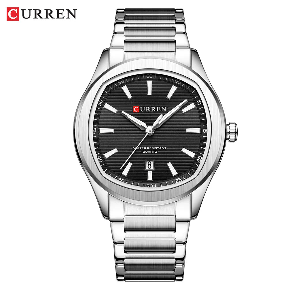 Curren 8474 New Arrival Man Casual Watch Simple Waterproof Luminous Date Men Business Stainless Steel Strap Quartz Men's Watches