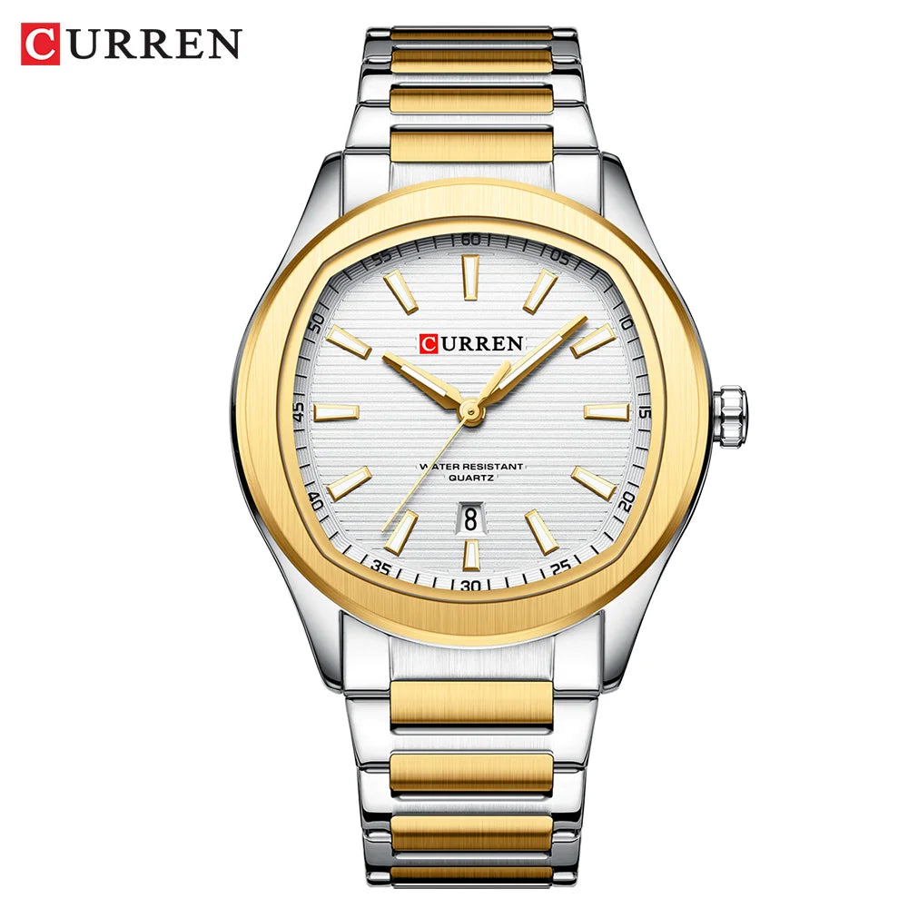 Curren 8474 New Arrival Man Casual Watch Simple Waterproof Luminous Date Men Business Stainless Steel Strap Quartz Men's Watches